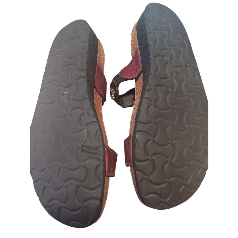 Naot Marissa slide sandals Made in Israel shimmer leather EU 39 US 8.5 - Picture 4 of 5